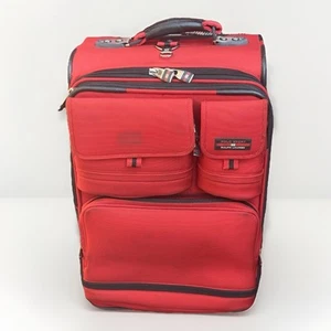 Ralph Lauren Polo Sport Travel Suitcase Rolling Luggage Red 59cm X 37cm X 28cm - Picture 1 of 24