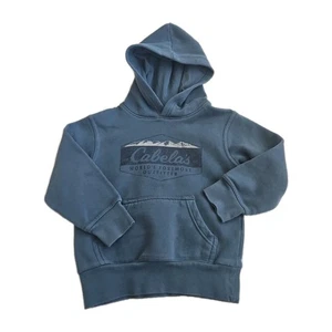 Cabela's Kids Thick Logo Hoodie, Teal Blue, Size XS - Picture 1 of 4