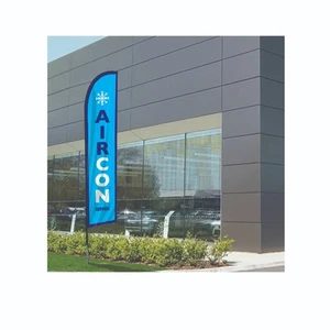 Air Con Service Feather Flags full portable kit inc +  base for forecourts - Picture 1 of 1