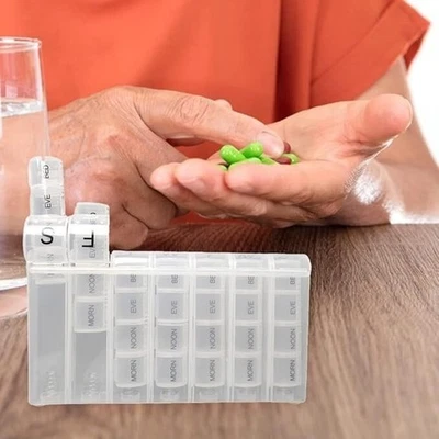 7 Day Pill Box Organizer Weekly Medicine Storage Container Vitamins (2 PACK) NEW Foto 1 de 2