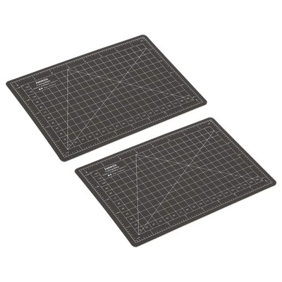 5.9" x 8.7" Cutting Mats 2pcs Rotary Fabric Double Sided for Sewing, Black White Foto 1 de 4