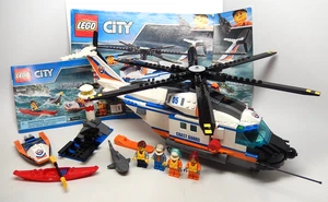 Lego 60166 Heavy-Duty Rescue Helicopter Town City Coast Guard 100% Complete - Picture 1 of 15