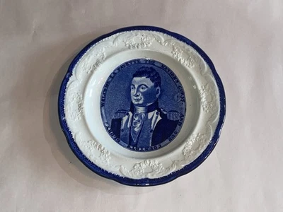 Historical Staffordshire Lafayette Nations Guest Plate Ca. 1825 - Image 1 of 4