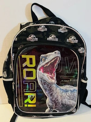 Jurassic World Backpack 17" Padded Laptop Sleeve Reflective VelociRaptor - Image 1 of 4