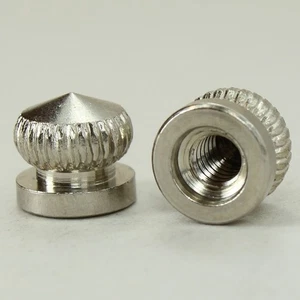 20 STÜCK, RÄNDELKNOPF, 8-32'', 5/16x5/16, vernickelt, gerändelte Eichel (333-358,5) - Bild 1 von 2