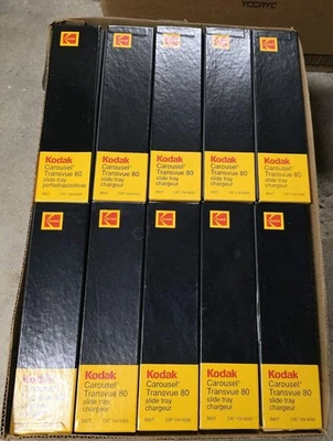 Kodak Carousel Transvue 80 Slide Tray With Original Boxes Lot Of 10 Vintage - Image 1 of 4