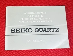 Seiko Original Uhr Anleitung Manual Booklets 7T32 7T42 Chronograph um 1994 - Bild 1 von 4