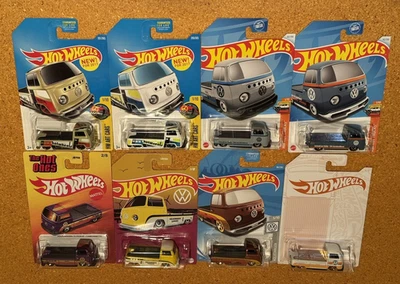 Hot Wheels Lote de 8 Camionetas Volkswagen VW T2 Hot Ones Nuevo Modelo Exclusivo Walmart Foto 1 de 4