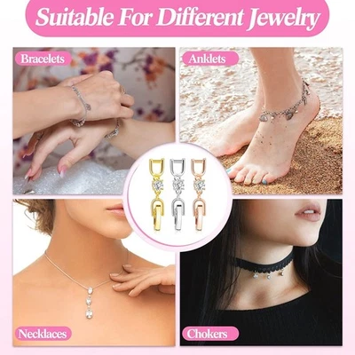 5Pieces/set Crystal for Rhinestone Closures Extender Chains Connectors for Women - image 1 of 4