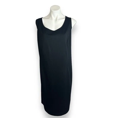JULIAN TAYLOR New York Dress Black Woven Sheath LBD Classic Stretch Plus Sz 24W - Image 1 of 4
