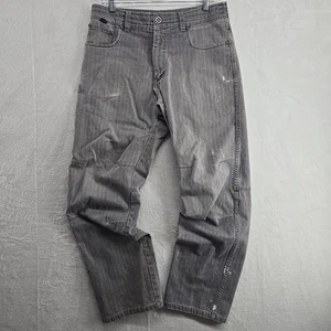 90s Kuhl Mens Pants 32x32 Renegade Outdoor Hiking Distressed Paint Chore Stripe - Picture 1 of 13