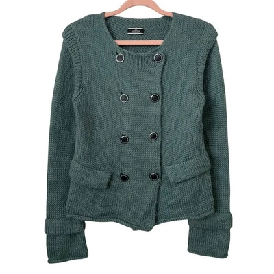 Свитер женский By Malene Birger средний синий альпака двубортный вязаный опрятный - Изображение 1 из 4