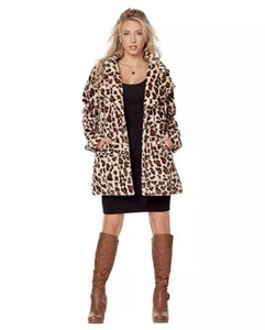 Chaqueta Abrigo Fregona Disfraz Yellowstone BETH DUTTON Estampado Leopardo Talla M Mediana - Imagen 1 de 5