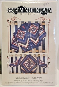 Vtg 1993 Therese's Jacket Misses Sizes 6-20 Uncut Pattern Green Mountain Designs - Picture 1 of 6