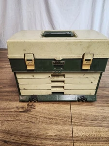 Vintage Plano 787 Tacklebox And Contents - Picture 1 of 14