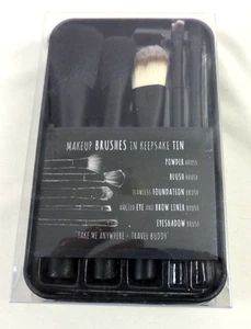Pinceles de maquillaje cosméticos de 5 piezas en lata de recuerdo - Imagen 1 de 3