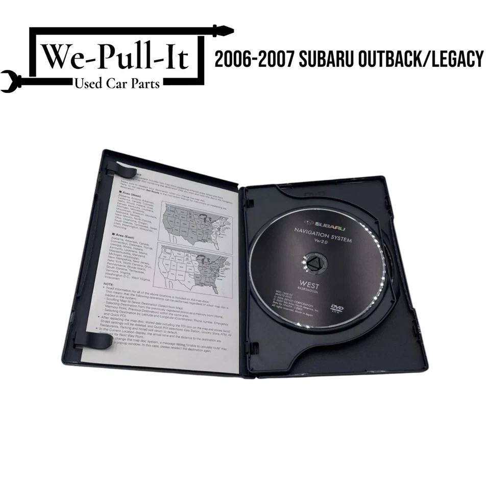 06 -07 SUBARU OUTBACK LEGACY NAVIGATION GPS DVD WEST IN IA MN MI MO MT OH OK OR - Image 1 of 4