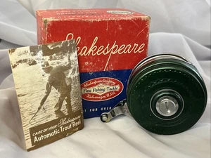Carrete de peces mosca automático Tru-Art modelo GD modelo 1835 Shakespeare de colección con caja y papeles - Imagen 1 de 15