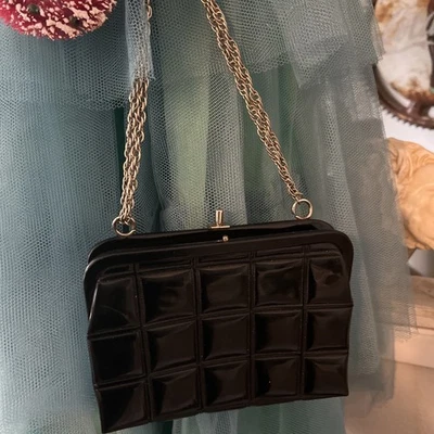 Fabulous Deco Antique Vintage Bagline of California clutch purse chocobar look - Image 1 of 4