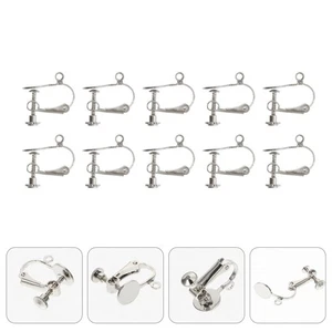  10 Pcs Jewelry Finding Earring Components Clip Converters Earrings - Picture 1 of 17