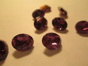 12 Swarovski 8x10 mm Amethest Oval Rhinestones Gold Foiled ART 4130/2 - Picture 1 of 4