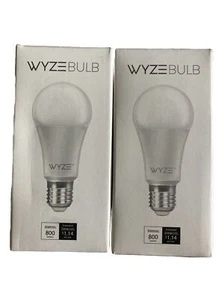 2 Pack Wyze Bulb 800 Lumens Smart Light Dimmable White LED WI-FI WLPA19 - Picture 1 of 4
