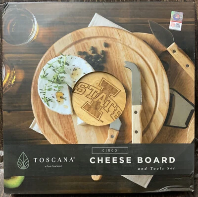 🧷 TOSCANA CIRCO CHEESE BOARD AND TOOLS SET, IOWA STATE, 🆕 - Image 1 of 3
