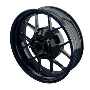 Felgenaufkleber Motorrad Wheelsticker V3 schwarz blau 17"Wh - Picture 1 of 2