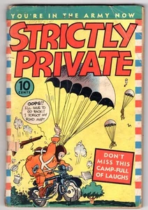Cómic Strictly Private #1 1942 Eastern Color DIGEST Edad de Oro Humor Segunda Guerra Mundial - Imagen 1 de 5