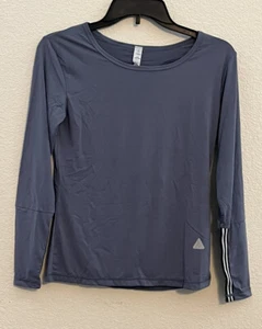 Ever Athlete Women s Work Out LS Cut Out Back Gray Sz Large - Picture 1 of 3