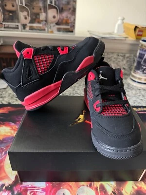 Jordan 4 Retro Red Thunder (TD) Talla 10c Nuevo BQ7670-016 Foto 1 de 4