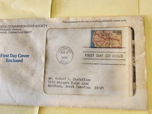 FIRST DAY COVER FEBRUARY 12TH 1993 OREGON TRAIL - Picture 1 of 7