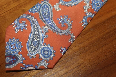 CORBATA HOMBRE DANIEL CREMIEUX COLECCIÓN FIRMA 100% SEDA PAISLEY NARANJA MULTI Foto 1 de 4