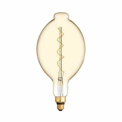 GE 40-Watt Edison Style Dimmable Amber LED Light Bulb - BT56 14" High x 7.5"  - Image 1 of 2