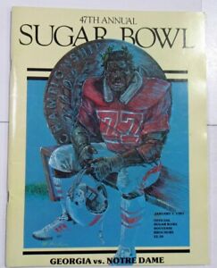 1981 Sugar Bowl Program Notre Dame v Georgia UGA National Champs NMT 83044b48