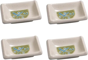 4 Pack Green Soy Sauce Dishes Dipping Bowls Melamine Side Dish 2350x4 - Picture 1 of 6