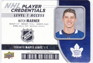 18/19 MVP..MITCH MARNER..PLAYER CREDENTIALS..LEVEL 1..# NHL-MM..MAPLE LEAFS - Picture 1 of 1