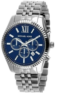 MICHAEL KORS Lexington MK8280 Blue 45mm Men's Watch NEW MK Watch for MEN - Picture 1 of 8