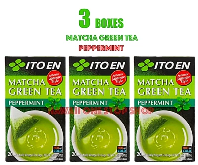 3 MATCHA TÉ VERDE MENTA ITO EN Marca Estilo Japonés Té Verde 3 Cajas NUEVO Foto 1 de 2