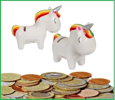 Spardose Einhorn Märchen Sagen Fantasy Sparschwein Keramik 12x4x11cm - Bild 1 von 4