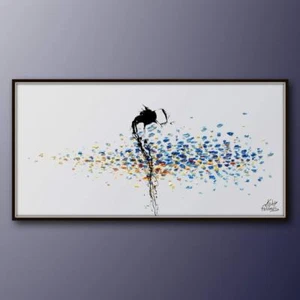 Abstract painting 67" , "The Quiet Sea" , Original oil painting on canvas - Picture 1 of 5