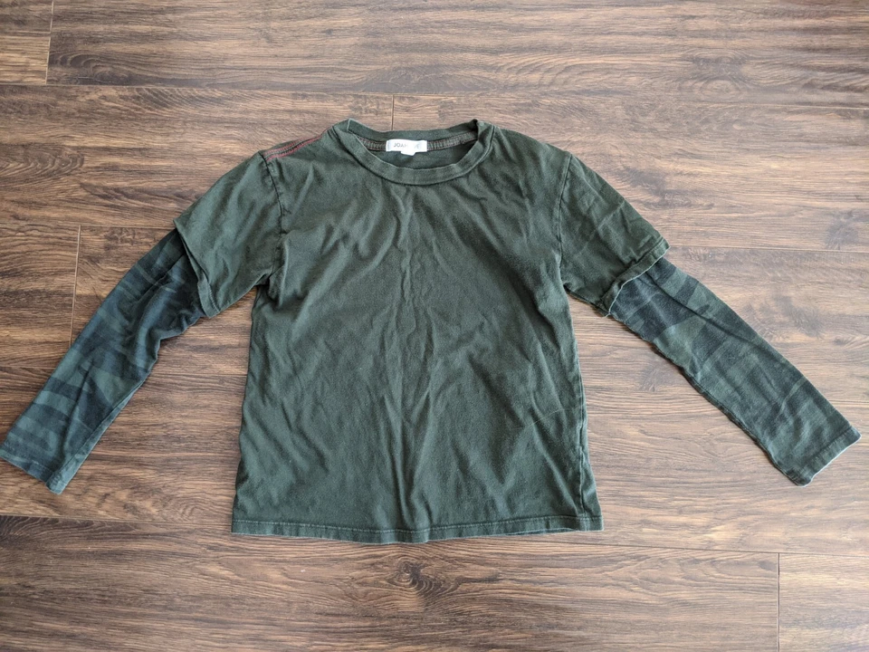 Size 6 Joah Love Nordstrom Boy Army Green Long Sleeve Sweater Shirt - Image 1 of 4