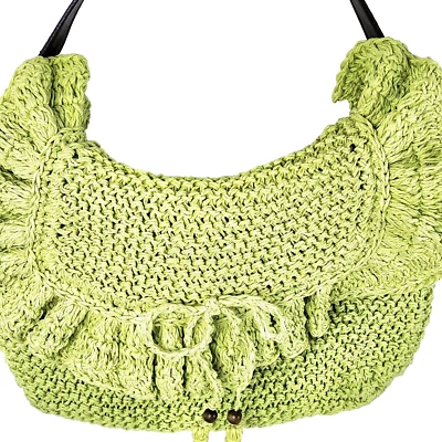 Bolso de mano Maggi B para mujer St. Tropez con volantes lima 12 pulgadas x 11 pulgadas Foto 1 de 4