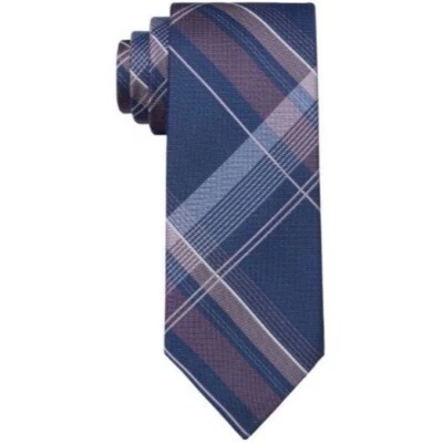 Corbata ajustable clásica a cuadros Michael Kors para hombre púrpura talla múltiple OS NUEVA CON ETIQUETAS Foto 1 de 2