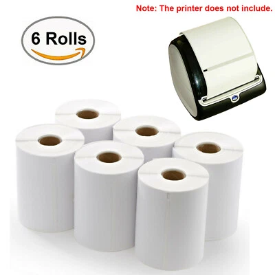 6 Rolls 220/Roll Thermal Shipping Labels 4x6 Compatible 1744907 Dymo 4XL Printer