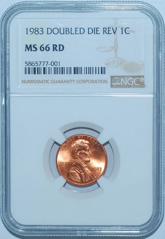 1983 NGC MS66RD Red FS-801 DDR Double Doubled Die Reverse Lincoln Cent Cover