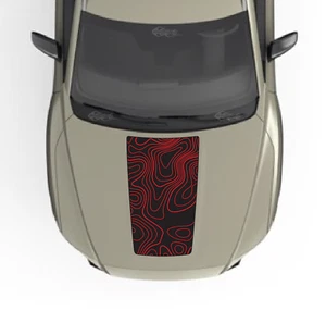 2 Tone Topographic Blackout Hood Vinyl Decal Fits Mazda CX50 2023-2024 - Picture 1 of 5