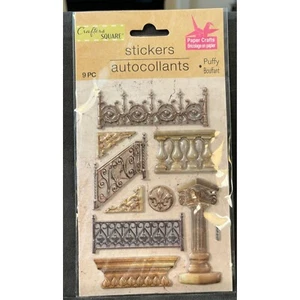 Architectural, Railings, Pillar, Stair rail, Puffy Stickers, embellish, crafting - Picture 1 of 2