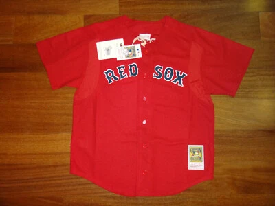 Camiseta deportiva David Ortiz 2004 Mitchell & Ness para hombre Boston Red Sox botón delantero BP $130 Foto 1 de 4