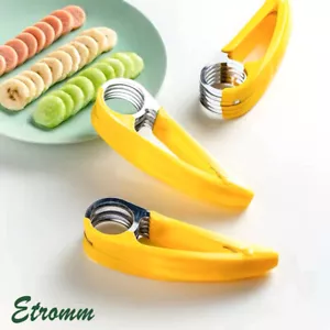 1/2Pcs Banana Slicer Fruit Knife Veggie Cucumber Cutter Kitchen Gadget Bar Tools - Picture 1 of 11